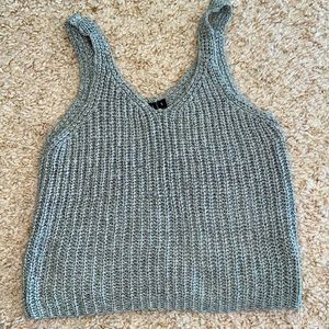 Sage green knit top